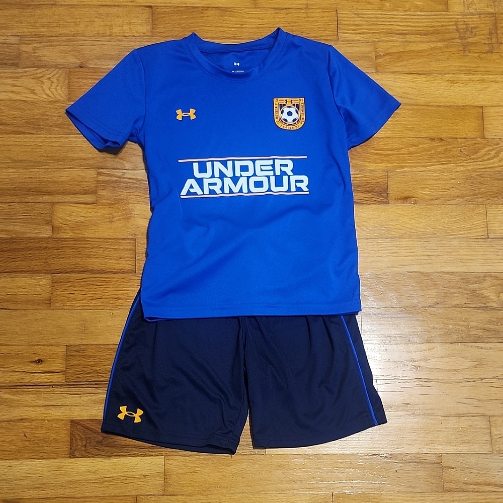 Under Armour Kids Blue Soccer Jersey Set